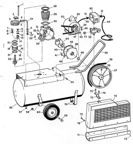 Section 1 Diagram and Parts List for FL-3302  Campbell Hausfeld Compressor